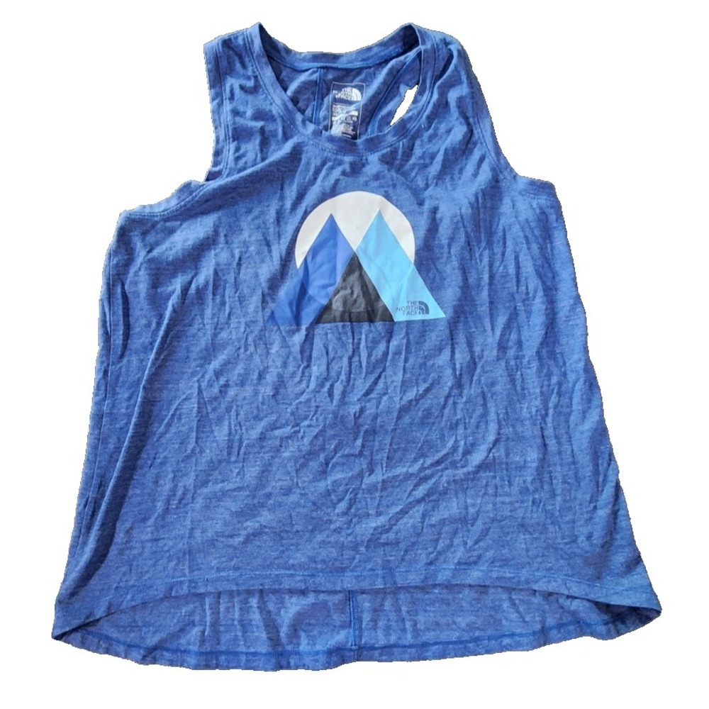 The North Face Classic Fit Blue Tank Top Women's Size XL • Activewear